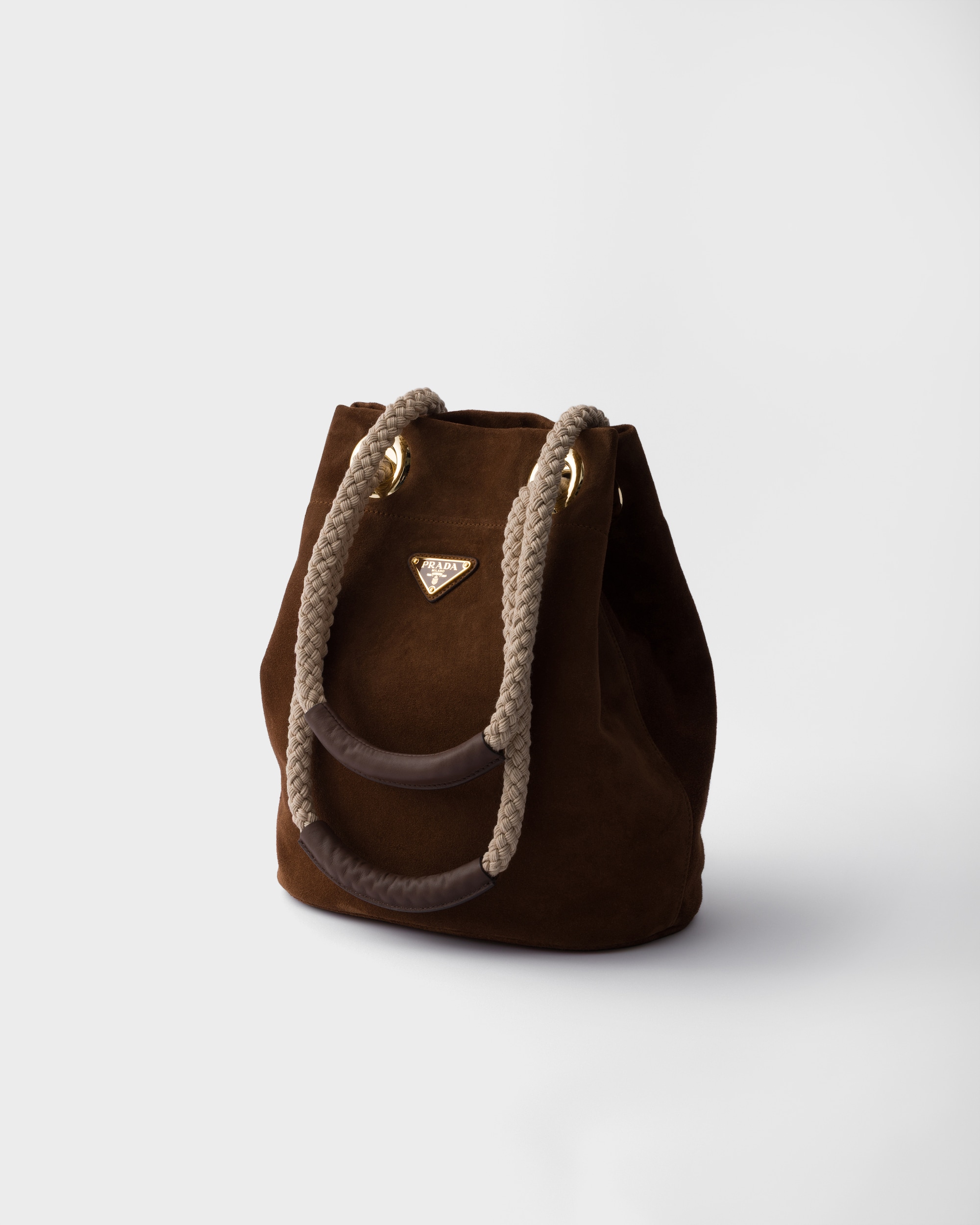Small Prada Mariner suede bucket bag - Image 4